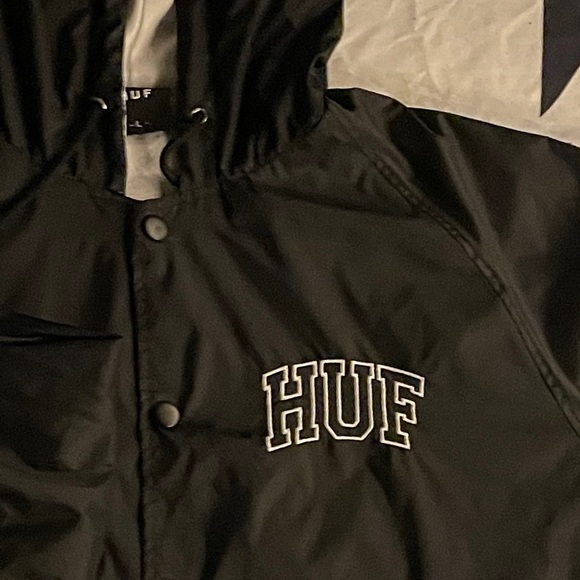 HUF Hooded Coach Jacket With Embroidered Back Logo - Picture 5 of 5